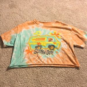 Tie dye scooby doo crop top